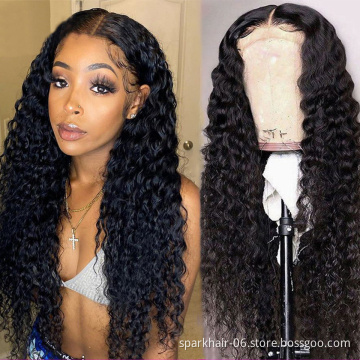 150%180% Density Hd Lace Frontal Human Hair Wigs For Black Women,Wholesale Curly Brazilian Virgin Hair Transparent Full Lace Wig